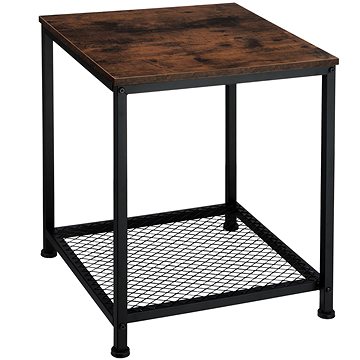 Tectake Odkládací stolek Derby 45,5×45,5×55,5cm, Industrial tmavé dřevo (404206)