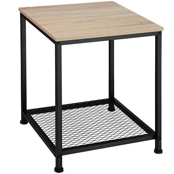Tectake Odkládací stolek Derby 45,5×45,5×55,5cm, Industrial světlé dřevo, dub Sonoma (404207)