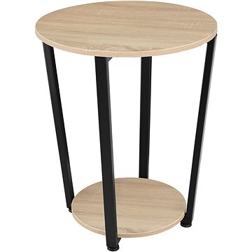 Tectake Odkládací stolek Swindon 50×62,5cm, Industrial světlé dřevo, dub Sonoma (404216)