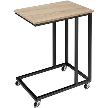Tectake Odkládací stolek Luton 48×35×70cm, Industrial světlé dřevo, dub Sonoma (404220)