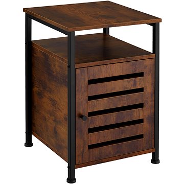 Tectake Odkládací stolek Cork 40,5×40,5×60,5cm, Industrial tmavé dřevo (404221)