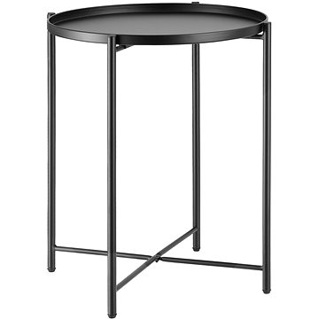 Tectake Odkládací stolek Chester 45,5×45,5×53cm, černá (404185)