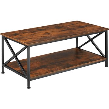 Tectake Konferenční stolek Pittsburgh, Industrial tmavé dřevo (404437)