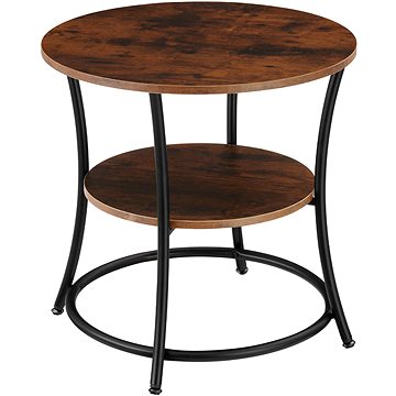 Tectake Odkládací stolek Saint Louis 55×56cm, Industrial tmavé dřevo (404445)