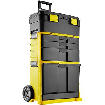 Tectake Pojízdný box na nářadí Stipe, černá/žlutá (403596)