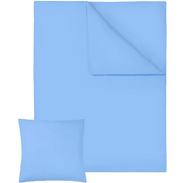 Tectake 2 Ložní povlečení bavlna 200x135cm, modrá (401930)