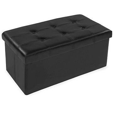 Box skládací s úložným prostorem 80×40×40cm, černá (400867)