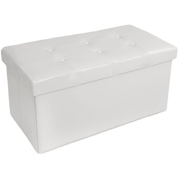 Box skládací s úložným prostorem 80×40×40cm, bílá (400868)