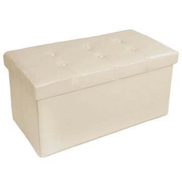 Box skládací s úložným prostorem 80×40×40cm, béžová (401461)