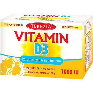 TEREZIA Vitamin D3 1000 IU 90 tobolek (4531175)