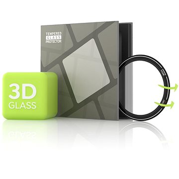 Tempered Glass Protector pro Xiaomi Mi Watch - 3D GLASS, černé (TGR-XMW-BL)
