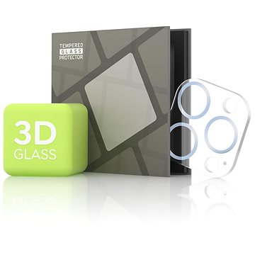 Tempered Glass Protector pro kameru iPhone 13 Pro Max / 13 Pro - 3D Glass, modrá (Case friendly) (TGR-AIP13PM-BU)