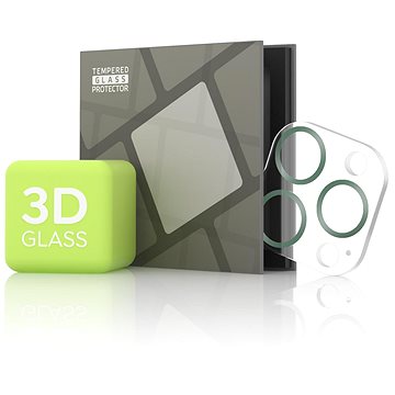 Tempered Glass Protector pro kameru iPhone 13 Pro Max / 13 Pro - 3D Glass, zelená (Case friendly) (TGR-AIP13PM-GR)