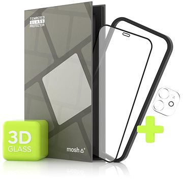 Tempered Glass Protector pro iPhone 12 mini, 3D + sklo na kameru + instalační rámeček, Case Friendly (TGR-AI12MF-BL)