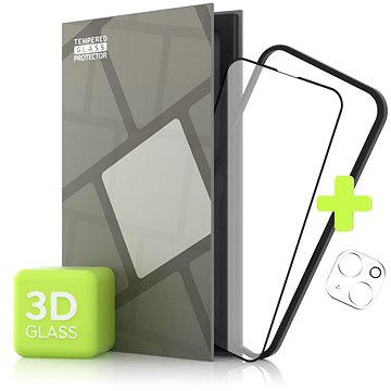 Tempered Glass Protector pro iPhone 13 mini, 3D + sklo na kameru + instalační rámeček (Case Friendly (TGR-AI13MF-BL)