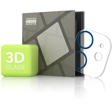 Tempered Glass Protector pro kameru iPhone 11 / 12 mini, modrá (TGR-AIP11-BU)