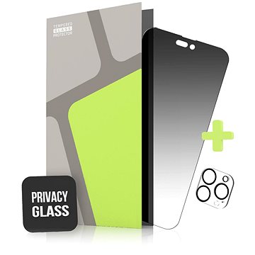 Tempered Glass Protector pro iPhone 14 Pro, Privacy Glass + sklo na kameru (Case Friendly) (TGS-IP14P-03)