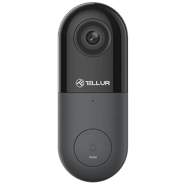 Tellur Video DoorBell WiFi, 1080P, PIR, Wired, Black (TLL331251)