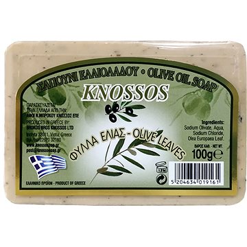 KNOSSOS Řecké olivové mýdlo s olivovými listy 100 g (5204634019161)