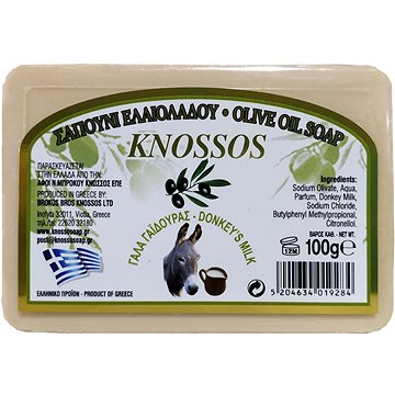 KNOSSOS Řecké olivové mýdlo s oslím mlékem 100 g (5204634019284)
