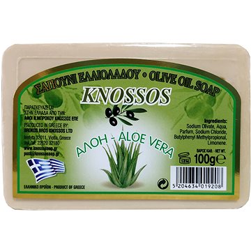 KNOSSOS Řecké olivové mýdlo s vůní aloe 100 g (5204634019208)