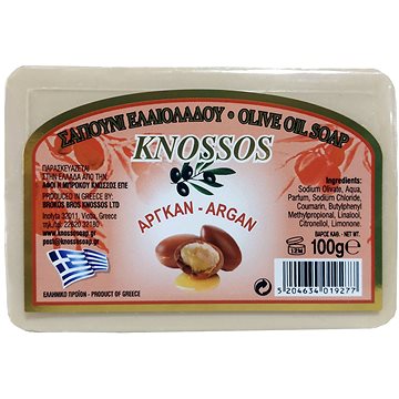 KNOSSOS Řecké olivové mýdlo s vůní arganu 100 g (5204634019277)