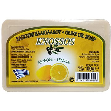 KNOSSOS Řecké olivové mýdlo s vůní citronu 100 g (5204634019253)
