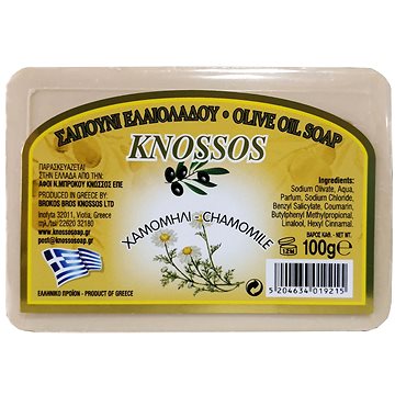 KNOSSOS Řecké olivové mýdlo s vůní heřmánku 100 g (5204634019215)