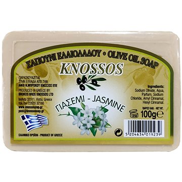 KNOSSOS Řecké olivové mýdlo s vůní jasmínu 100 g (5204634019239)