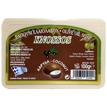 KNOSSOS Řecké olivové mýdlo s vůní kokosu 100 g (5204634019499)