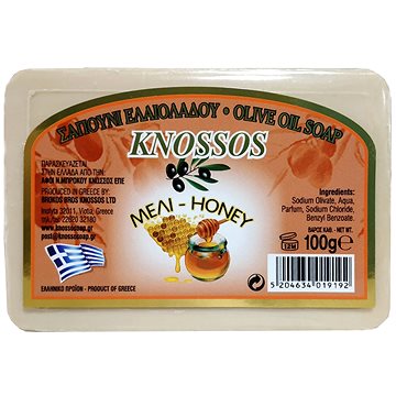 KNOSSOS Řecké olivové mýdlo s vůní medu 100 g (5204634019192)
