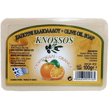 KNOSSOS Řecké olivové mýdlo s vůní pomeranče 100 g (5204634019185)