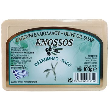 KNOSSOS Řecké olivové mýdlo s vůní šalvěje 100 g (5204634019314)