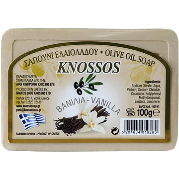 KNOSSOS Řecké olivové mýdlo s vůní vanilky 100 g (5204634019260)