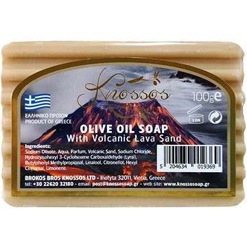 KNOSSOS Řecké olivové mýdlo s vulkanickým lávovým pískem 100 g (5204634019369)