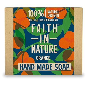 FAITH IN NATURE Rostlinné tuhé mýdlo Pomeranč 100 g (5013575111113)