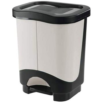 Tontarelli Odpadkový koš Idea 10,5+10,5L černá/krémová (8105895159)