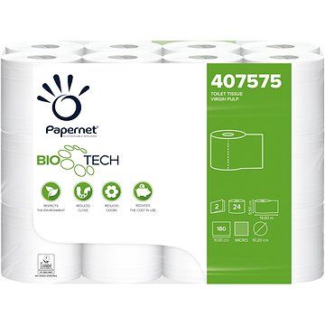 PAPERNET Biotech Toaletní Papír 2vr. celulóza 407575 24 ks (8024929475758)