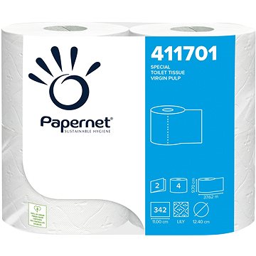 PAPERNET Maxi Toaletní Papír celulóza 2vr. 411701 38m 4 ks (8024929217013)