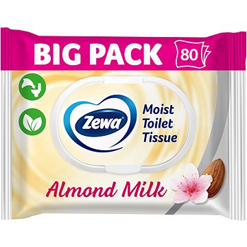 ZEWA Almond Milk vlhčený toaletní papír Big Pack (80 ks) (7322541475233)