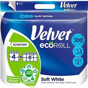 VELVET Eco Roll White (4 ks) (5901478007780)