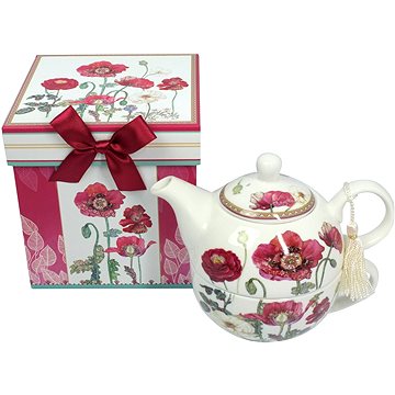 HOME ELEMENTS Porcelánová čajová souprava - Vlčí máky (8595556440957)