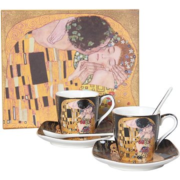 HOME ELEMENTS Espresso set – šálky s podšálky a lžičkami - Klimt (8595556443316)