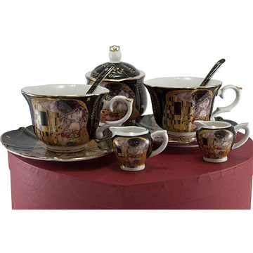 HOME ELEMENTS Porcelánový set - šapo sady, mléčenky a cukřenka - Klimt (8595556443682)