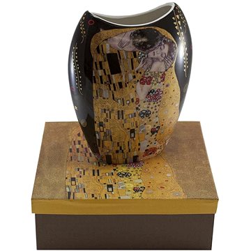Home Elements Váza 20 cm Klimt Polibek tmavá (KLIMT0048)