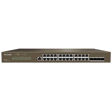Tenda TEG3328F - Gigabit L2 switch 24x RJ45 + 4x SFP ports, VLAN, Smart QoS, STP/RSTP/MSTP, DHCP Sno (TEG3328F)