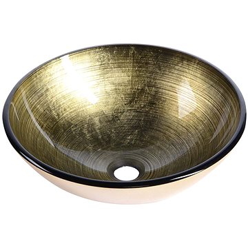SAPHO FIANNA skleněné umyvadlo průměr 42 cm, bronz (2501-21)