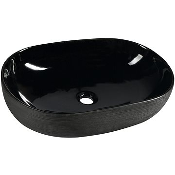 SAPHO PRIORI keramické umyvadlo na desku 60x40 cm, černá (PI031)