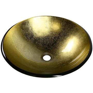 SAPHO SHAY skleněné umyvadlo průměr 42 cm, zlatá (2501-22)