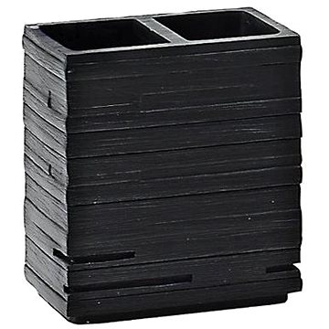 GEDY QUADROTTO držák kartáčků na postavení, černá (QU9814)